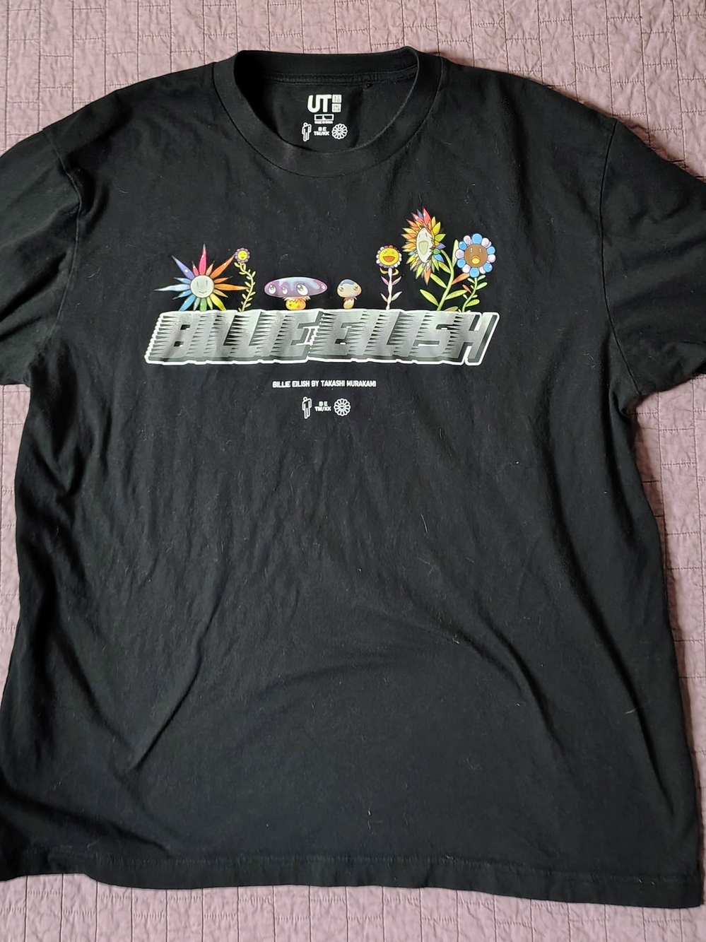 ​Uniqlo UT x Billie Eilish by Takashi Murakami Black Graphic T-Shirt Size L